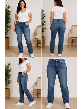 Banana Republic Women’s High Rise Straight Jeans Size 29 Medium Wash Denim